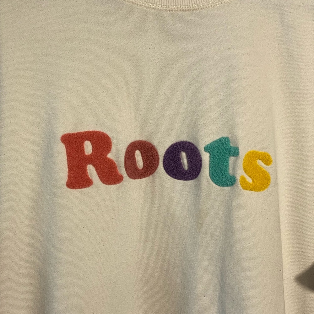 Roots White Sweatshirt with Colourful Logo - Picture 2 of 6